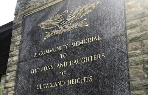 World War II Memorial - Cleveland Heights post restoration new gold-1